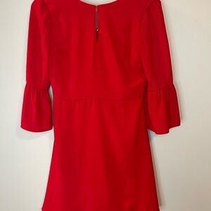 JOA women’s bell sleeve retro mini dress keyhole back zip size small